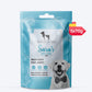 Sara's Doggie Treats Mahi Mahi Fish Jerky, 70 g, high protein, low fat, all-natural ingredients, suitable for dogs.