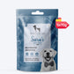 Sara's Doggie Treats Dehydrated Anchovies, 70 g, high protein, grain-free, human-grade ingredients, packaged in a resealable