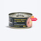 Meowsi by HUFT Chicken Breast with Quail Egg p¢t©, 80 gm can, grain-free, with vitamins and minerals for cats.