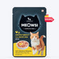 Meowsi by HUFT Chicken Breast with Quail Egg p¢t© Cat Wet Food, 80 gm, grain-free, with vitamins and minerals.