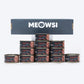 Meowsi by HUFT Chicken Breast with Duck in Broth, 80 gm can, features a pull-tab lid and a mix of shredded meat.