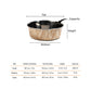 HUFT Marble Mirage Printed Steel Bowl For Dog - White - Heads Up For Tails