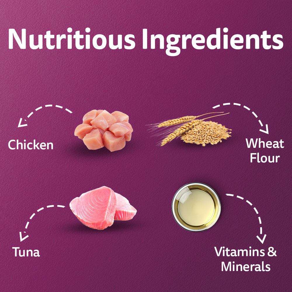 Whiskas Tuna and Chicken Meat in Jelly Flavour (1+ Years) Adult Cat Wet Food - 80 gm Pack