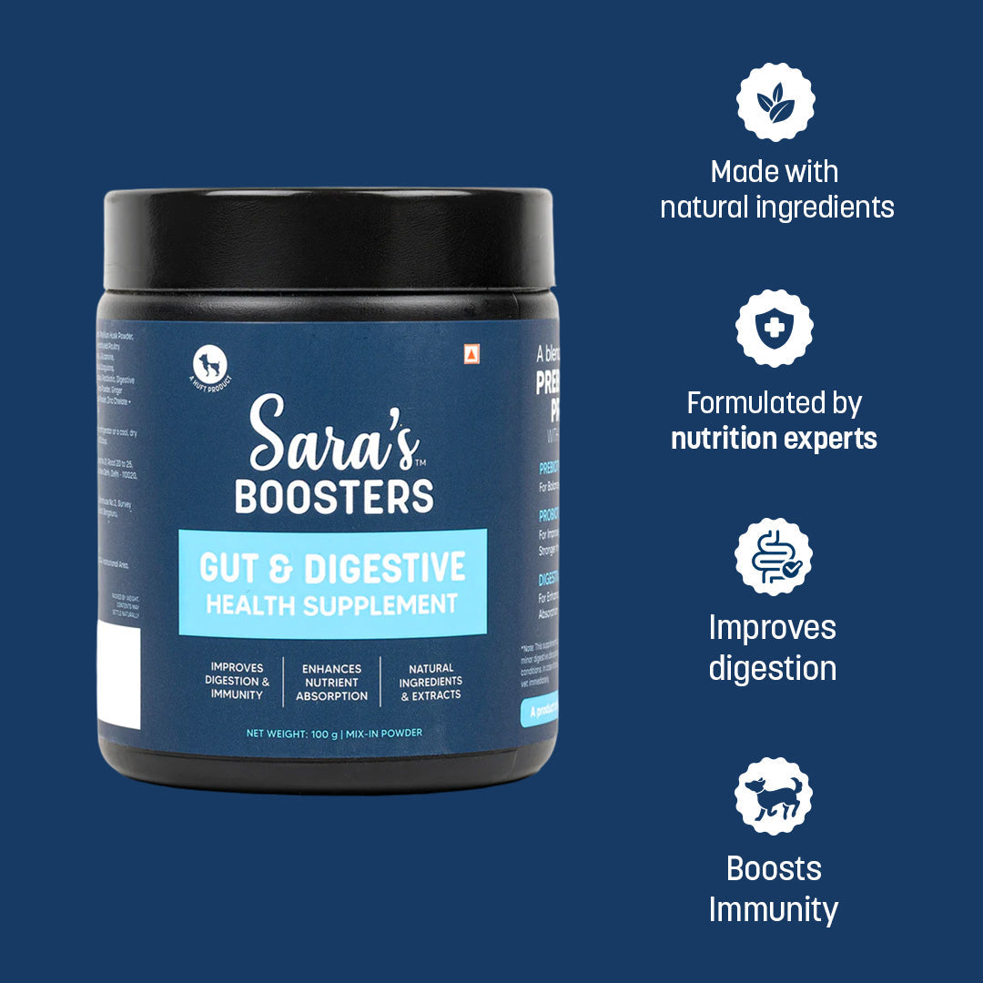 Sara's Boosters Gut & Digestive Health Supplement For Dogs - 100 g