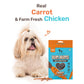 HUFT Yum Nums Dog Treats Soft & Chewy Sticks Carrot With Real Chicken - 70 gm - Heads Up For Tails