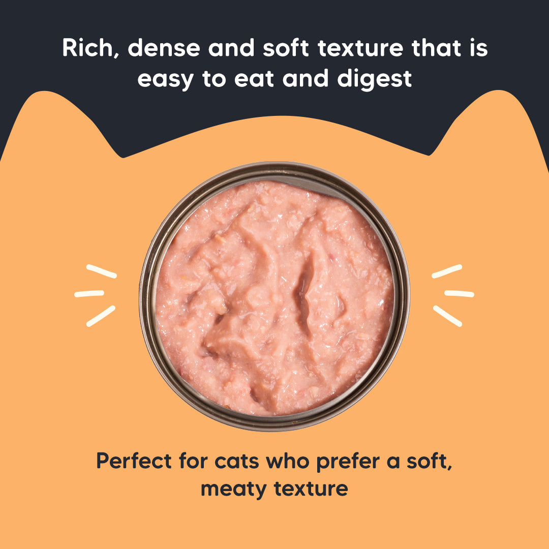 Meowsi by HUFT Chicken Breast p¢t© Canned Cat Wet Food, 80 gm, with vitamins and minerals, grain-free formula.