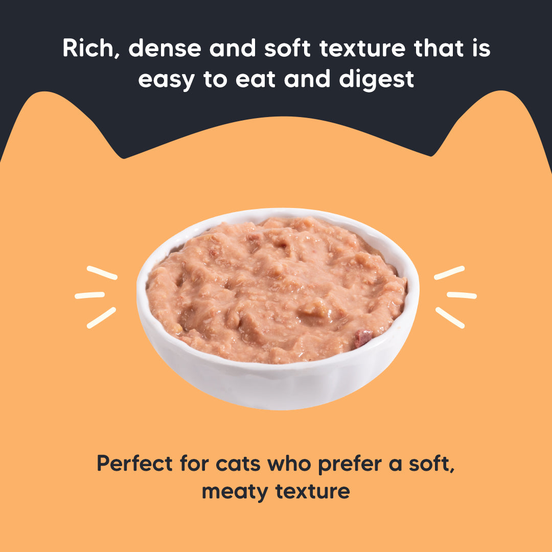 Meowsi by HUFT Chicken Breast p¢t© Cat Wet Food, 80 gm, grain-free, with vitamins and minerals for balanced nutrition.