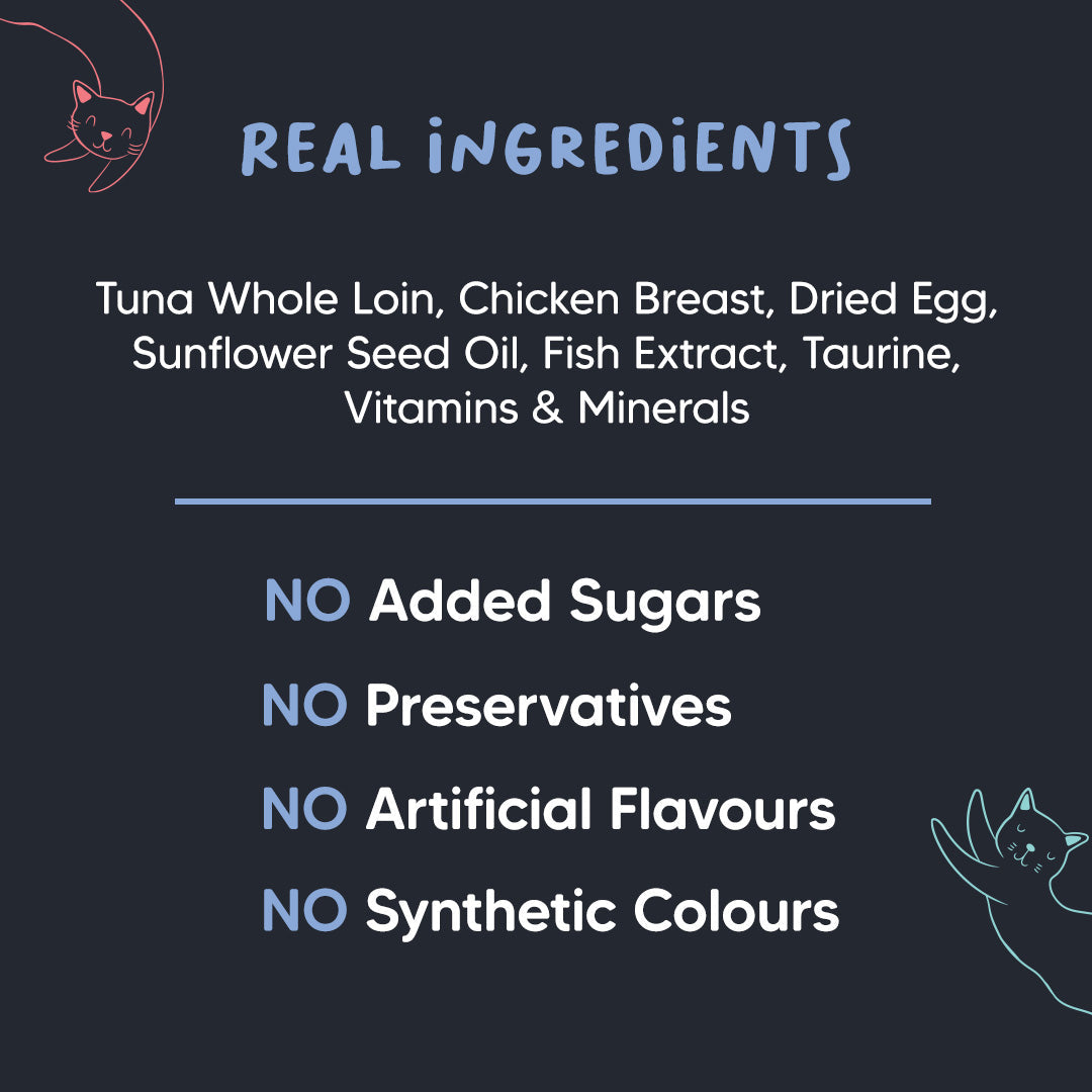 Meowsi by HUFT Tuna & Chicken p¢t© Cat Wet Food, 80 gm, grain-free, with vitamins and minerals for balanced nutrition.