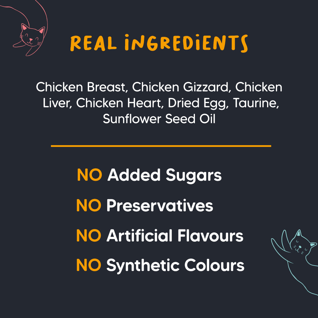 Meowsi by HUFT Chicken Breast Mousse Cat Wet Food, 80 gm, grain-free, with vitamins and minerals for balanced nutrition.