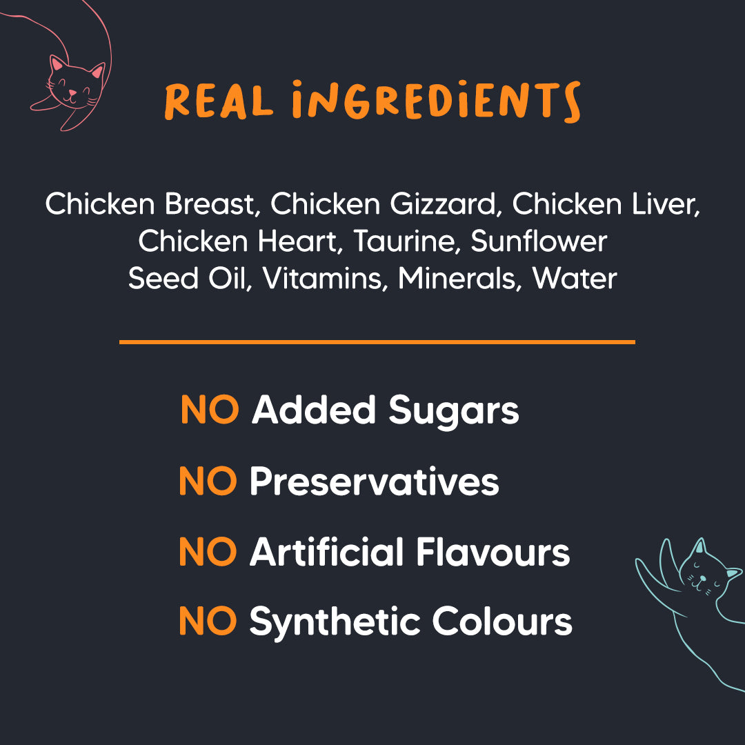 Meowsi by HUFT Chicken Breast in Broth Canned Cat Wet Food, 80 gm, with vitamins and minerals, grain-free.