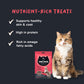Meowsi by HUFT Chicken, Fish & Cranberry Power Bites Cat Treats, 50 gm, supports bladder health with high protein.