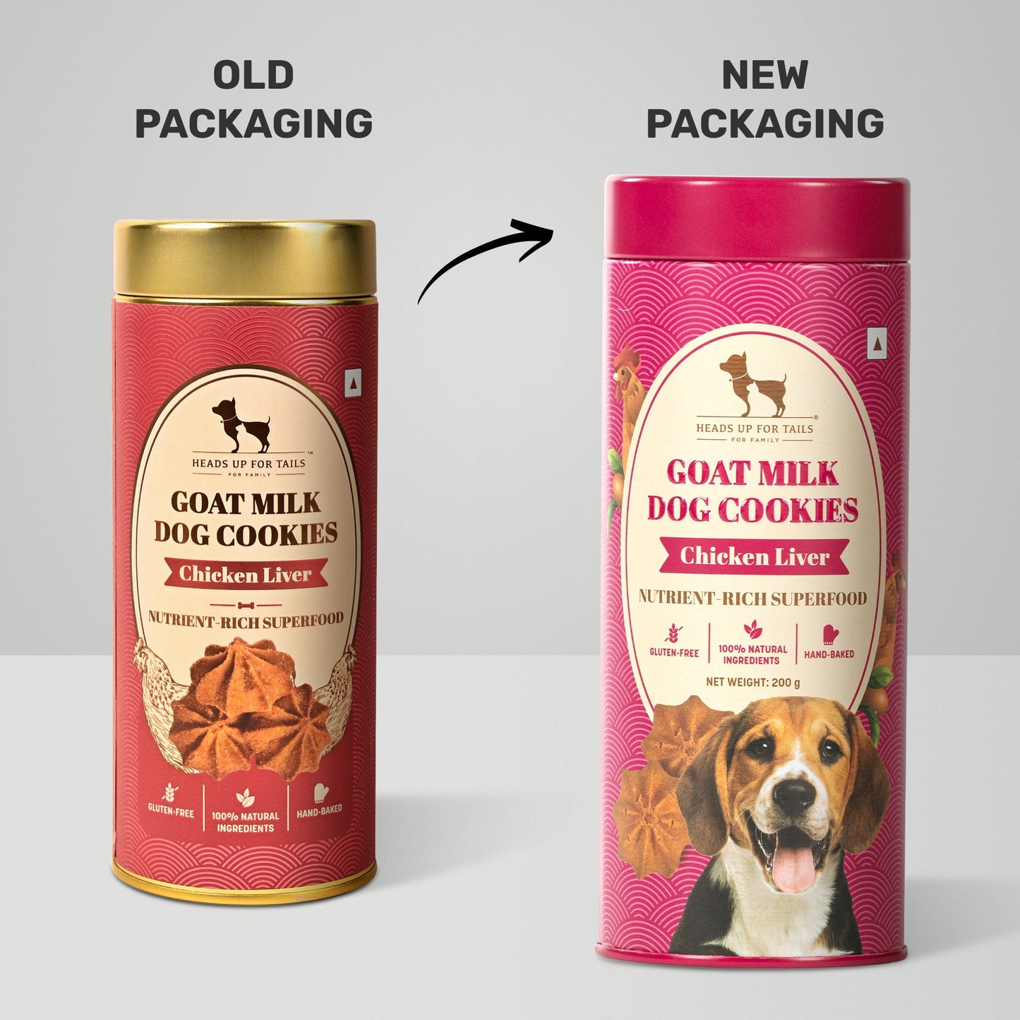 HUFT Goat Milk Dog Cookies - Chicken Liver - 200 g - Heads Up For Tails