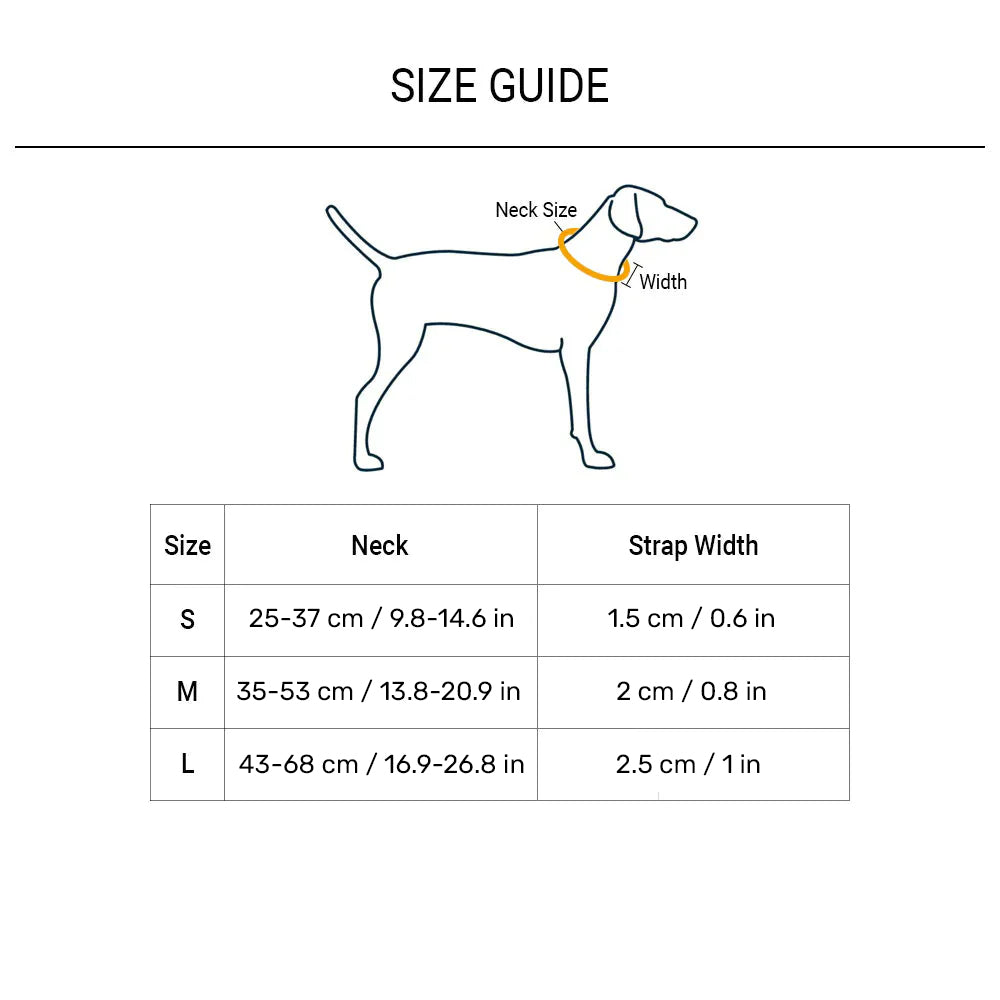 HUFT Zaggy Trail Collar For Dog - Yellow - Heads Up For Tails