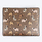 HUFT Personalised Bark & Bloom Flat Bed For Dog - Brown - Heads Up For Tails