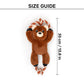 Dash Dog Tug-a-Bear Squeaky Plush Toy For Dog - Brown - Heads Up For Tails