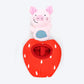 HUFT Boingy Piggy Crinkly Bungee Toy For Dog - Multicolor - Heads Up For Tails