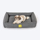 TLC Nesting Nook Bed For Dog - Charcoal Grey - Heads Up For Tails