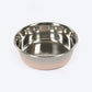 HUFT Tiny Tails Printed Steel Bowl For Puppy - Pink & Grey - Heads Up For Tails