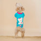 HUFT Happy Teddy Sweatshirt For Small Dog - Turquoise Blue - Heads Up For Tails