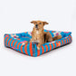 HUFT Summer Bloom Lounger Bed For Dog - Blue - Heads Up For Tails