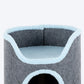 HUFT Meow Mansion Cat Tower For Cats - Grey - Heads Up For Tails