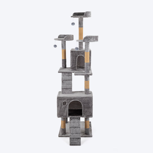HUFT Catfinity Hub Multipurpose Cat Tree - Grey - Heads Up For Tails