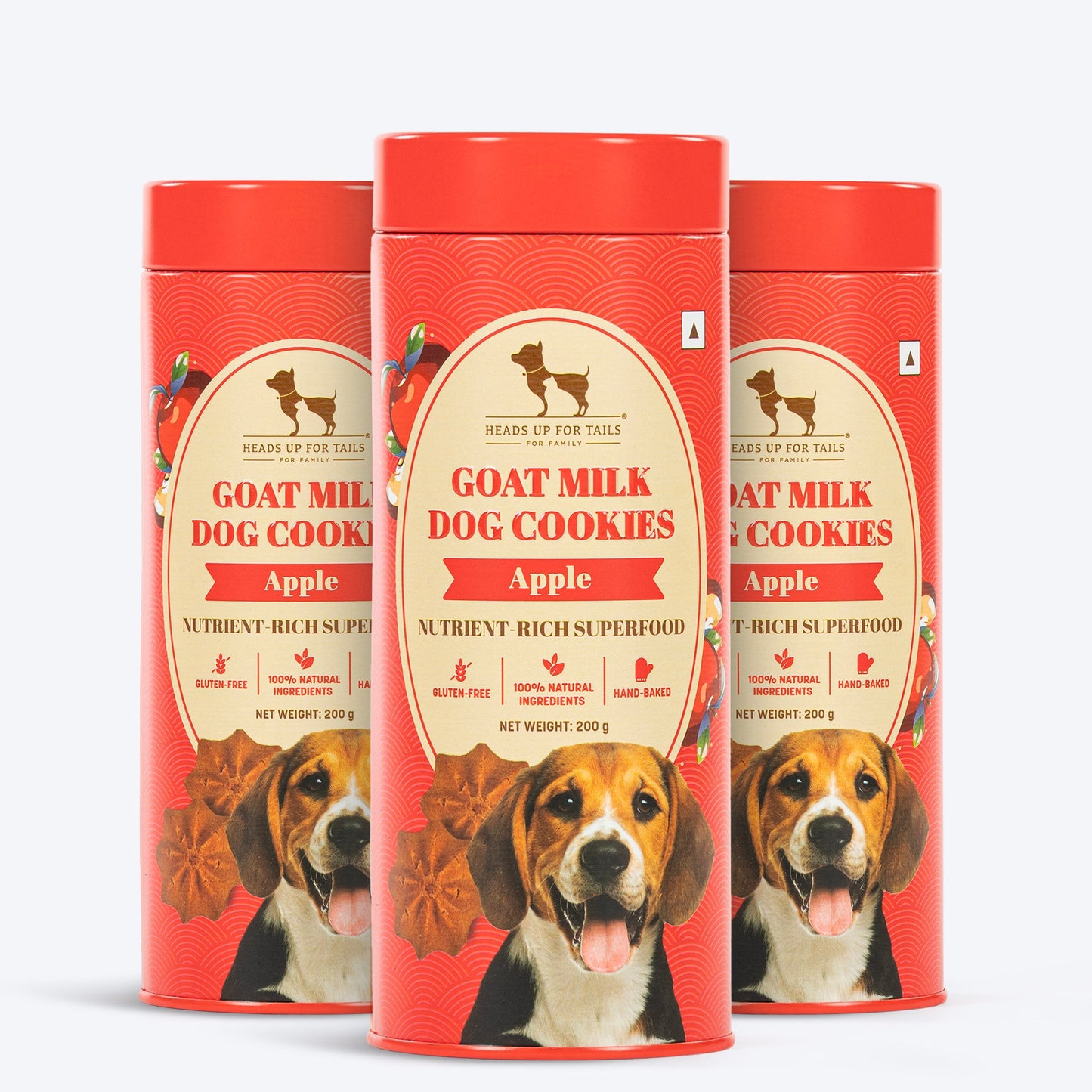 HUFT Goat Milk Dog Cookies - Apple - 200 g - Heads Up For Tails