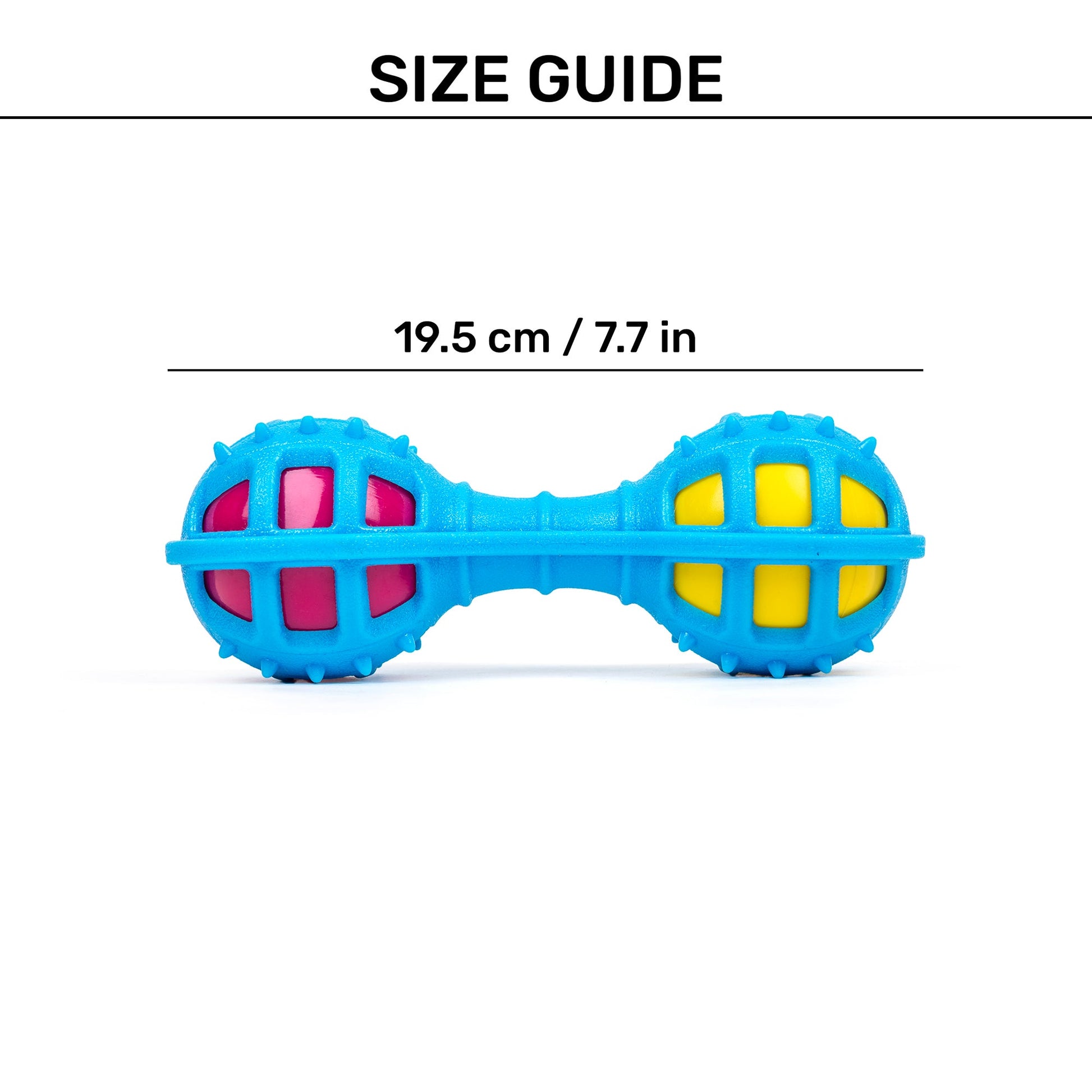 HUFT Double Trouble Chew Toy For Dog - Multicolor - Heads Up For Tails