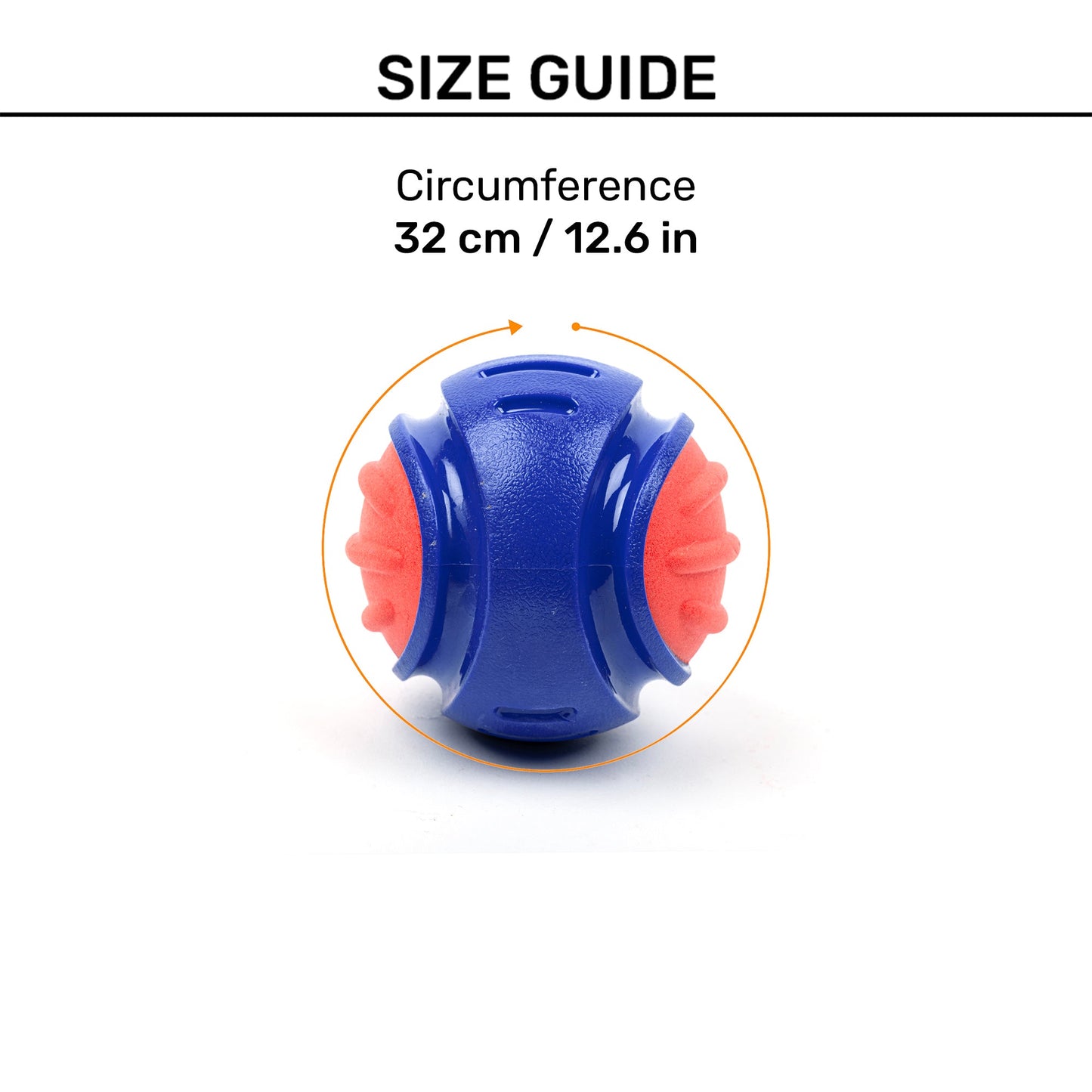 Dash Dog Tumble-Rumble Chew Ball For Dog - Dark Blue - Heads Up For Tails