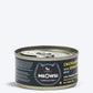 Meowsi by HUFT Chicken Breast with Quail Egg p¢t©, 80 gm can, grain-free, with vitamins and minerals for cats.