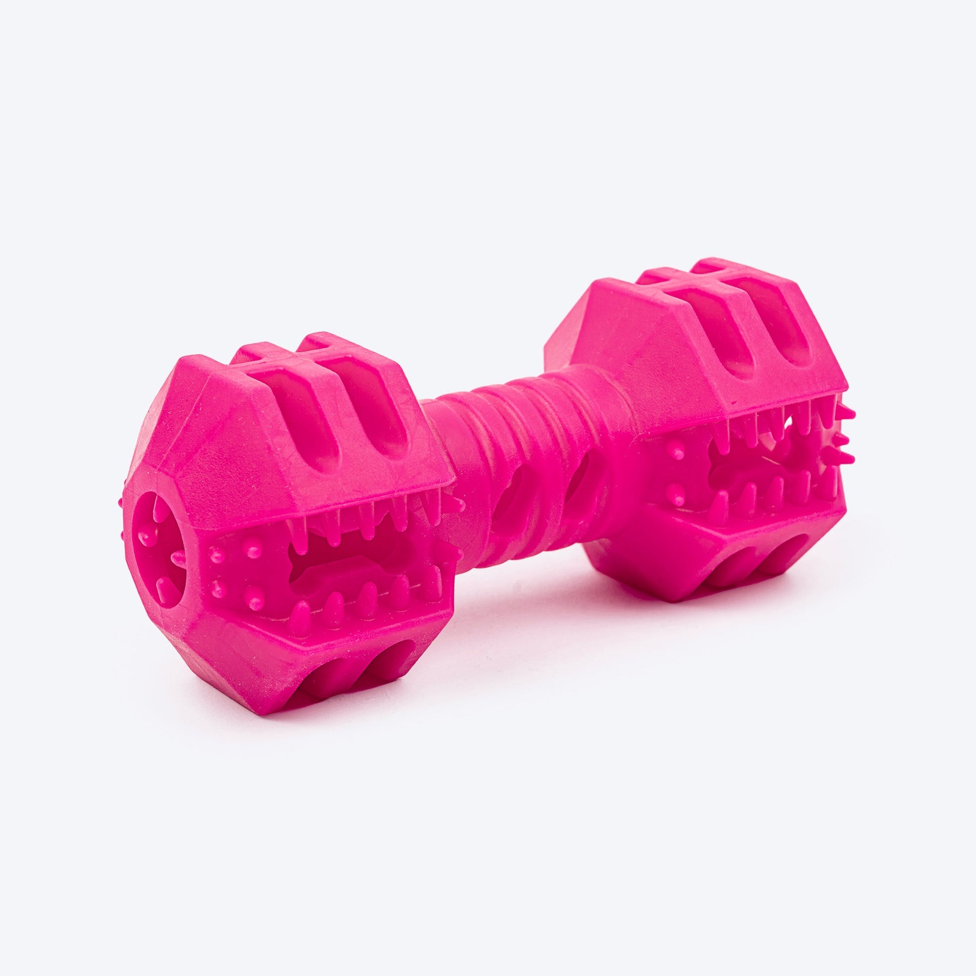 Dash Dog Dumbbell Dynamo Chew Toy For Dog - Pink - Heads Up For Tails