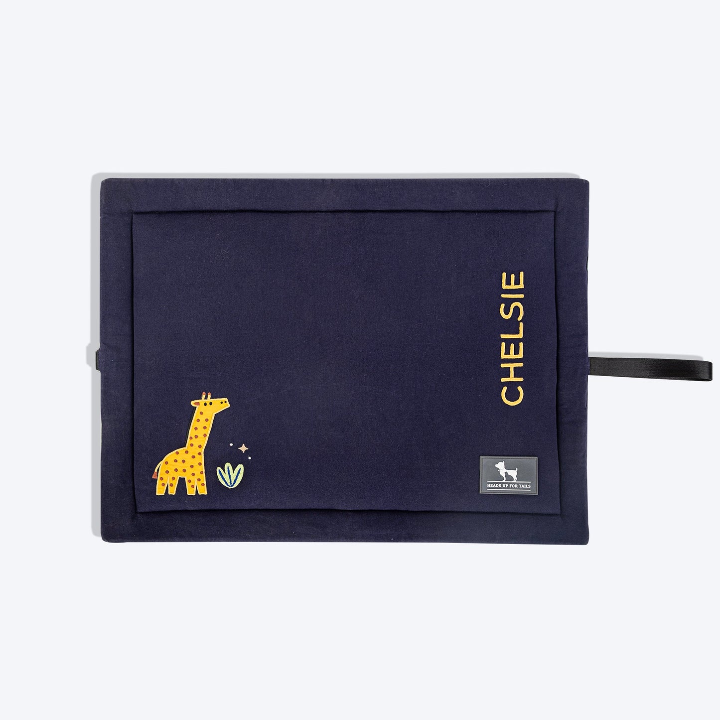 HUFT Personalised Giraffe Mat For Dog & Cat - Navy