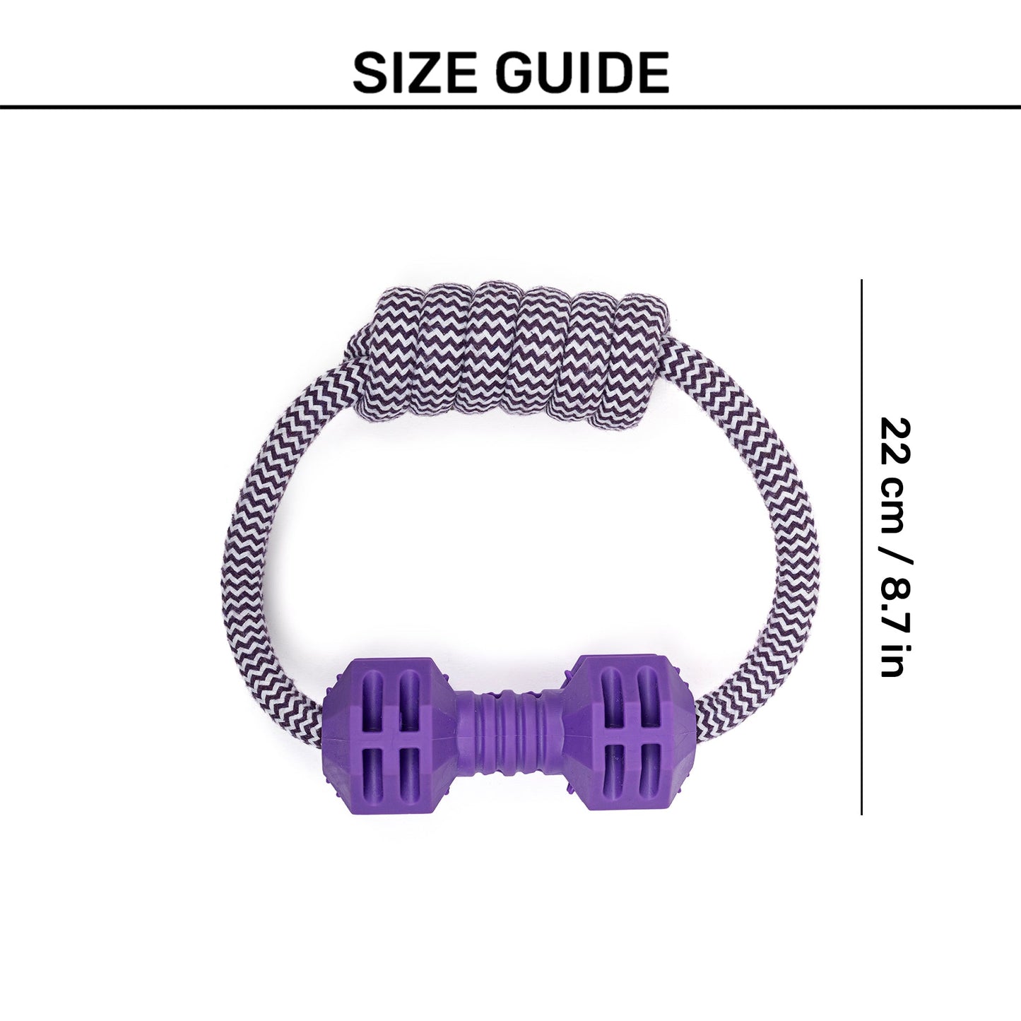Dash Dog Twin-End Rope Toy For Dog - Purple - Heads Up For Tails