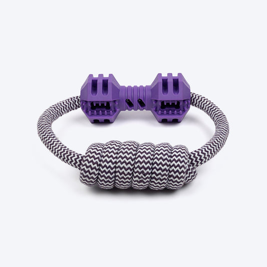 Dash Dog Twin-End Rope Toy For Dog - Purple - Heads Up For Tails