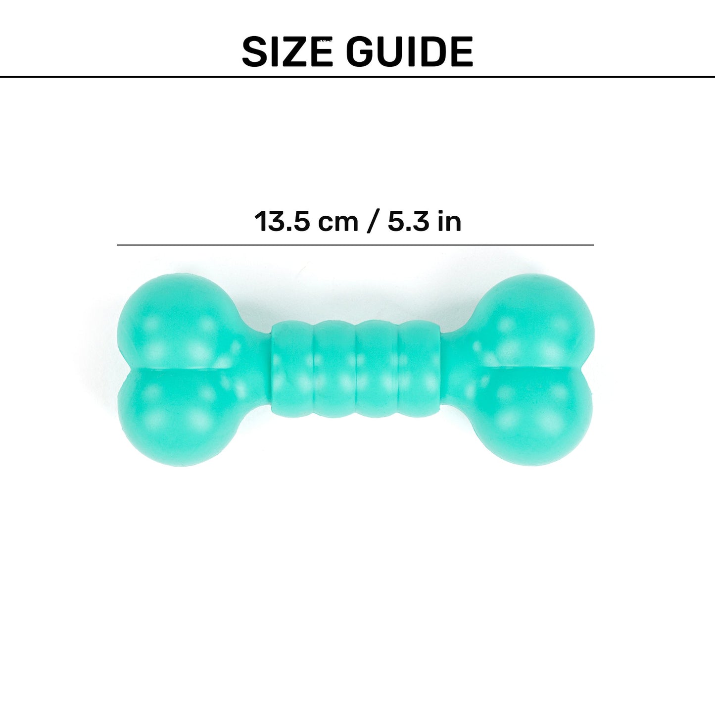 HUFT Happy Bone Chew Toy For Dog - Teal - Heads Up For Tails