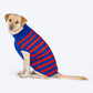HUFT Snug Stripes Sweater For Dog - Blue & Red - Heads Up For Tails