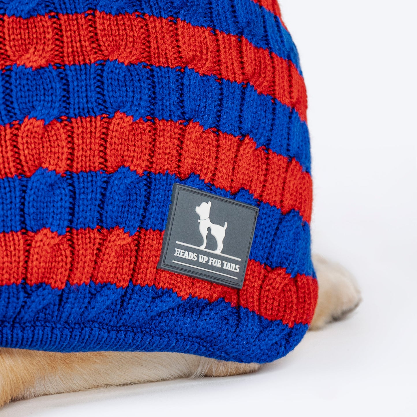 HUFT Snug Stripes Sweater For Dog - Blue & Red - Heads Up For Tails