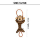 HUFT Bungee Monkey Squeaky Plush Toy For Dog - Brown