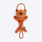 HUFT Bungee Fox Squeaky Plush Toy For Dog - Rust
