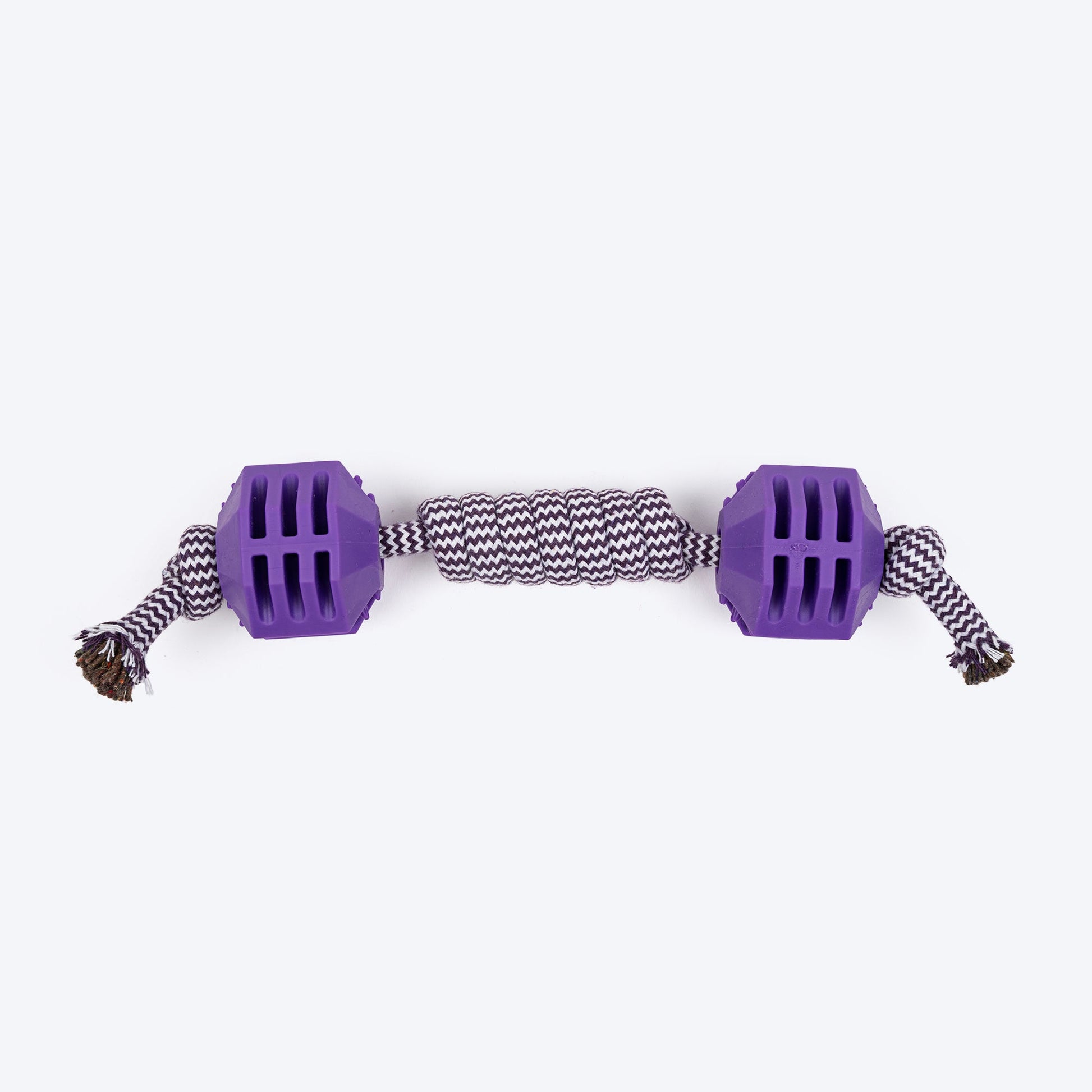 Dash Dog Mini Barbell Rope Toy For Dog - Purple - Heads Up For Tails