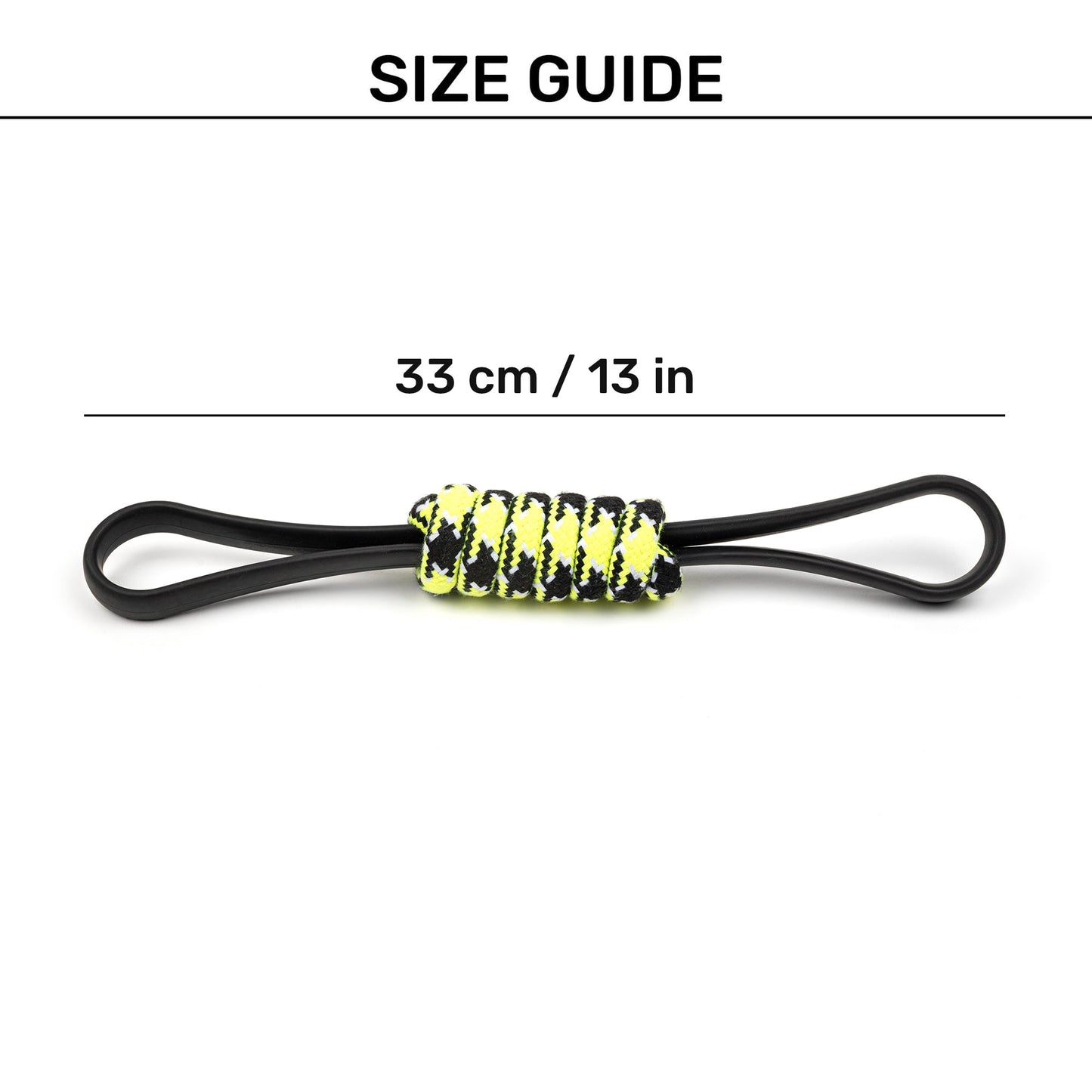 HUFT Infinity Pull Rope Toy For Dog - Black & Neon - Heads Up For Tails