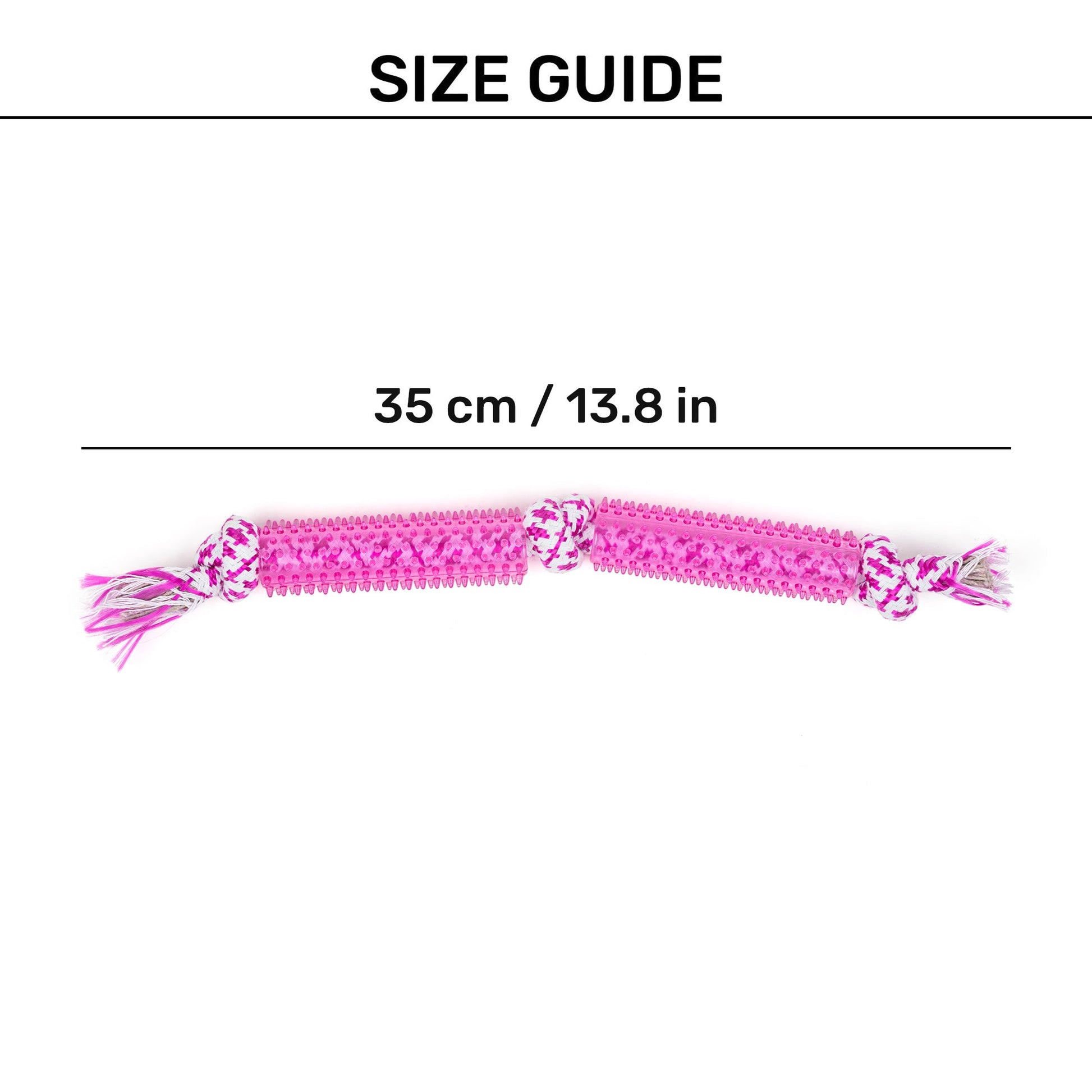 HUFT Taffy Twist Chew Toy For Dog - Pink - Heads Up For Tails