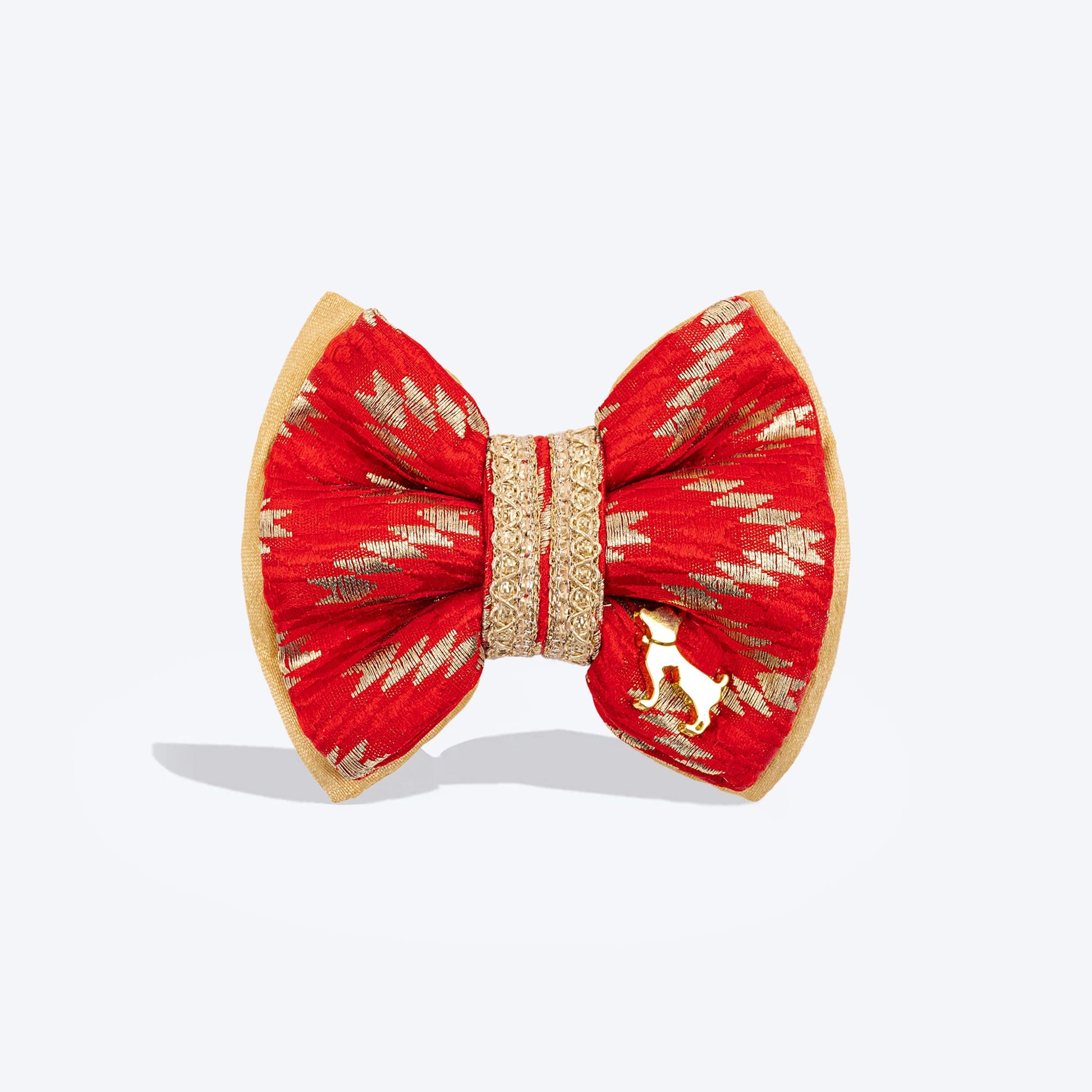 HUFT Rajwada Chevron Bow Tie For Dog - Red - Heads Up For Tails