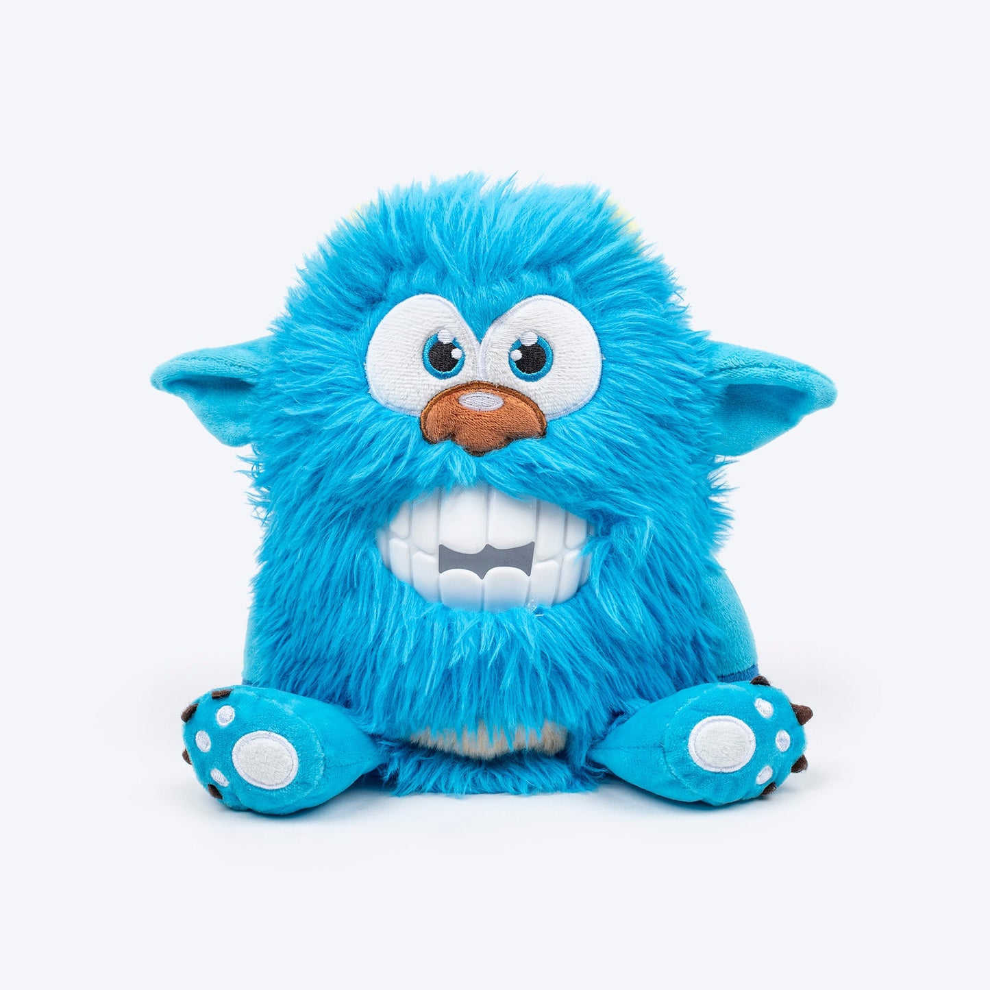 HUFT Toothy Nomster Plush Toy For Dog - Blue - Heads Up For Tails