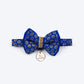 HUFT Brocade Dazzle Bow Tie With Strap For Cat - Blue - Heads Up For Tails