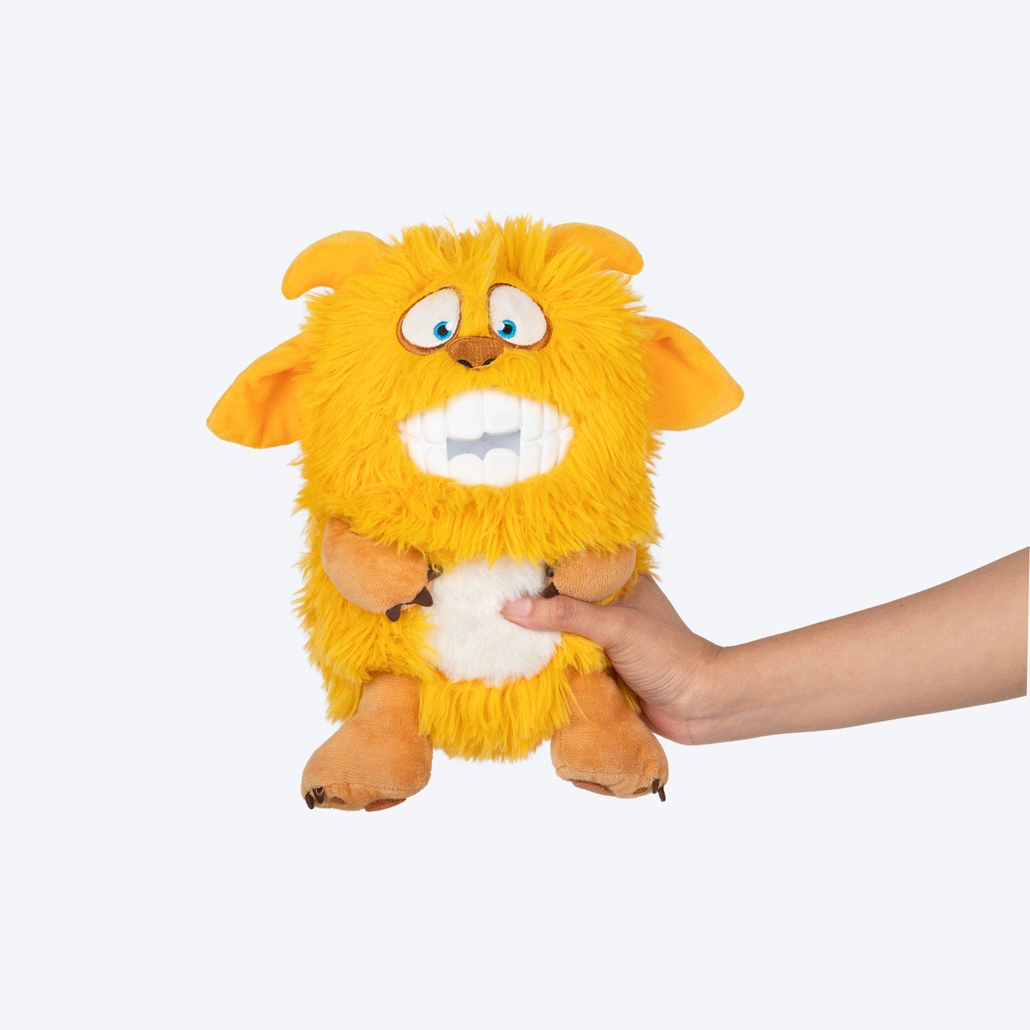 HUFT Toothy Nomster Plush Toy For Dog - Yellow - Heads Up For Tails