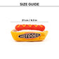 HUFT Hot Dog Plush Toy For Dog - Multicolor