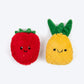 HUFT Fruitastic Plush Toys With Catnip For Cat - Red & Yellow - Set Of 2