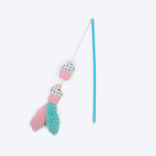 HUFT Cupcake Wand Toy With Catnip For Cat - Multicolor