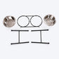 HUFT High Feeder Double Diner Stand With Steel Dog Bowl Inserts - Black - Heads Up For Tails